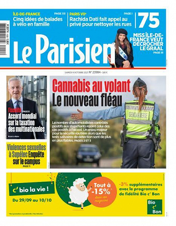 Le Parisien du Samedi 9 Octobre 2021