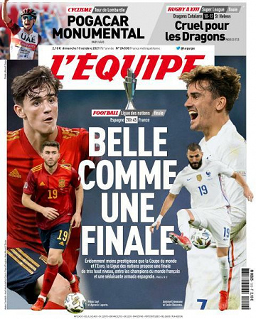 L’equipe du Dimanche 10 Octobre 2021