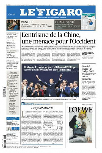 Le Figaro du Lundi 11 Octobre 2021
