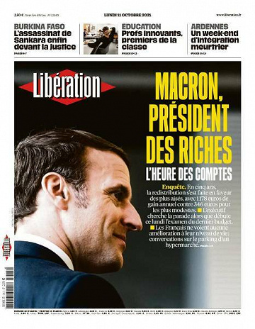 Libération du Lundi 11 Octobre 2021