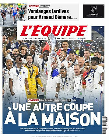 L’equipe du Lundi 11 Octobre 2021