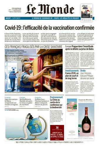 Le Monde du Mardi 12 Octobre 2021