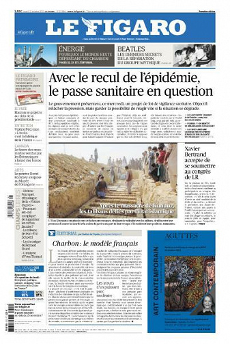 Le Figaro du Mardi 12 Octobre 2021