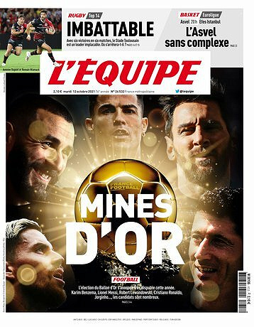 L’equipe du Mardi 12 Octobre 2021