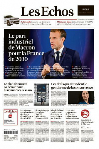 Les Echos du Mercredi 13 Octobre 2021