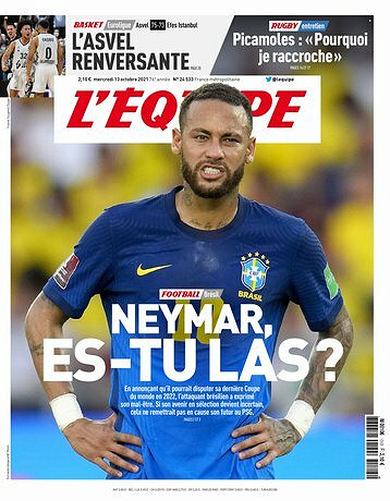 L’equipe du Mercredi 13 Octobre 2021