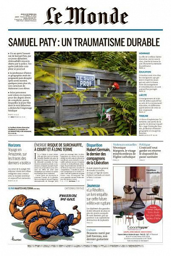 Le Monde du Jeudi 14 Octobre 2021