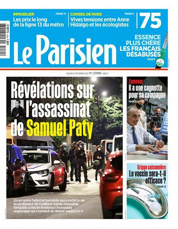 Le Parisien du Jeudi 14 Octobre 2021