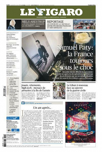 Le Figaro du Vendredi 15 Octobre 2021
