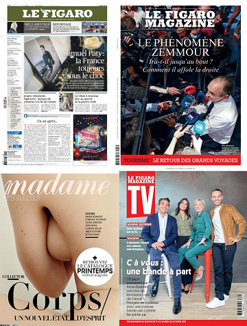 Pack Le Figaro et ses 3 suppléments - Vendredi 15 Octobre 2021