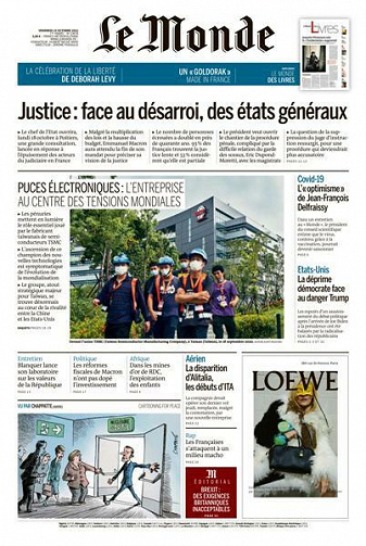 Le Monde du Vendredi 15 Octobre 2021