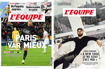 Pack L’Equipe + L’Equipe Magazine - Samedi 16 Octobre 2021