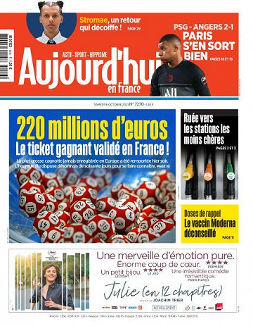 Aujourd’hui en France - 16 Octobre 2021