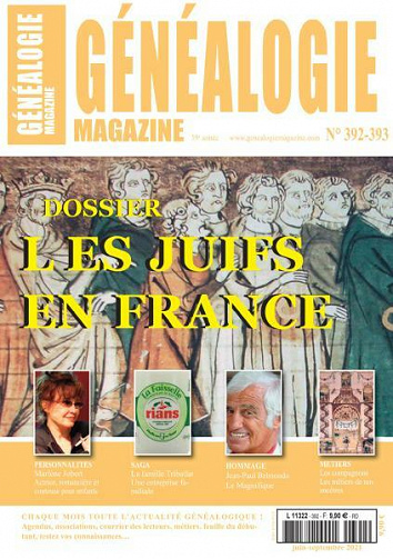 Généalogie N°392-393 - Juin-Septembre 2021