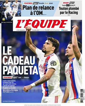 L’equipe du Dimanche 17 Octobre 2021