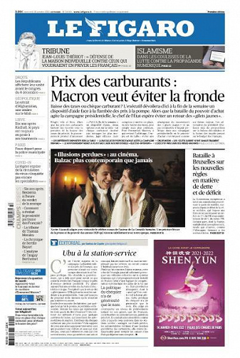 Le Figaro du Mercredi 20 Octobre 2021