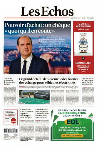 Les Echos du Vendredi 22 Octobre 2021
