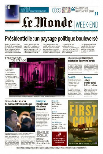 Le Monde du Samedi 23 Octobre 2021