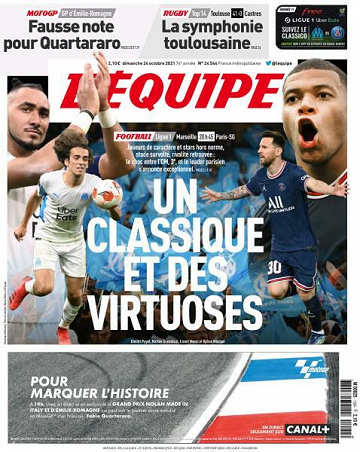 L’equipe du Dimanche 24 Octobre 2021