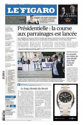 Le Figaro du Lundi 25 Octobre 2021