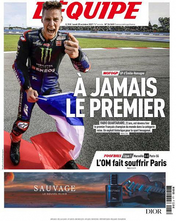 L’equipe du Lundi 25 Octobre 2021