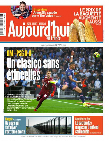 Aujourd’hui en France - 25 Octobre 2021