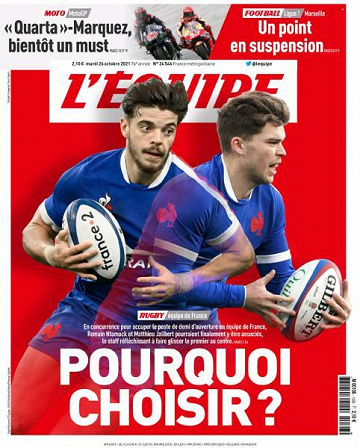 L’equipe du Mardi 26 Octobre 2021