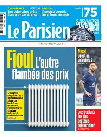 Le Parisien du Mardi 26 Octobre 2021