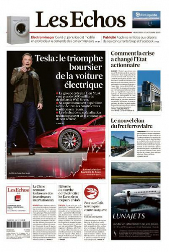 Les Echos du Mercredi 27 Octobre 2021