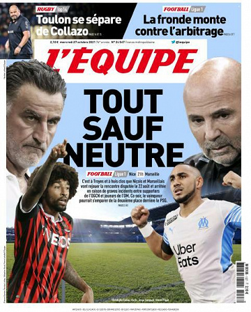 L’equipe du Mercredi 27 Octobre 2021