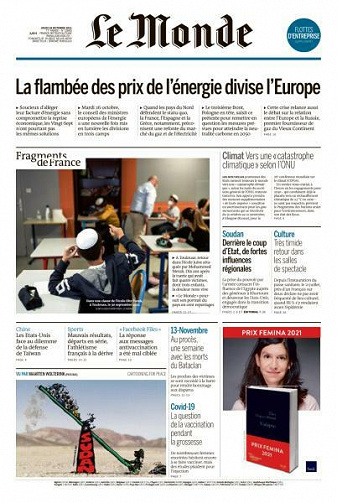 Le Monde du Jeudi 28 Octobre 2021