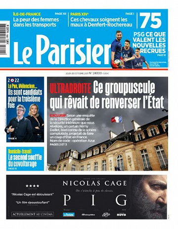 Le Parisien du Jeudi 28 Octobre 2021