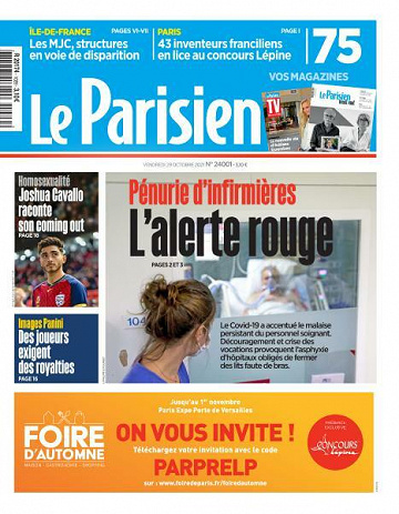 Le Parisien du Vendredi 29 Octobre 2021