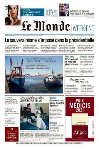 Le Monde du Samedi 30 Octobre 2021