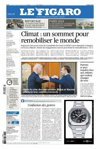 Le Figaro du Samedi 30 et Dimanche 31 Octobre 2021