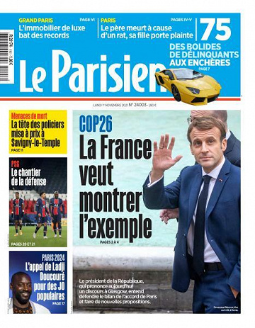 Le Parisien du Lundi 1er Novembre 2021