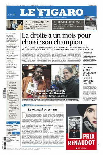 Le Figaro du Jeudi 4 Novembre 2021
