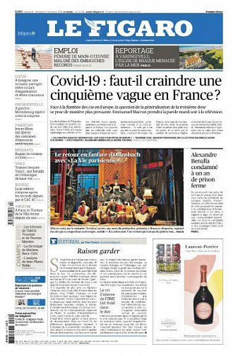 Le Figaro du Samedi 6 et Dimanche 7 Novembre 2021