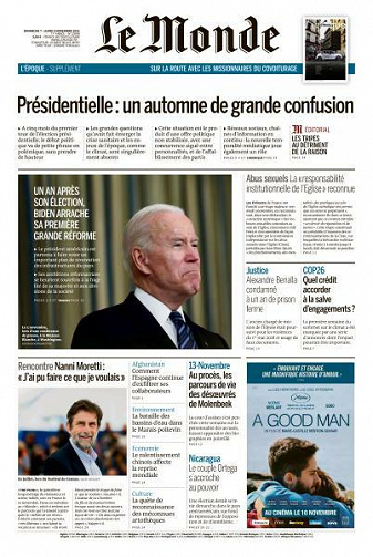 Le Monde du Dimanche 7 et Lundi 8 Novembre 2021