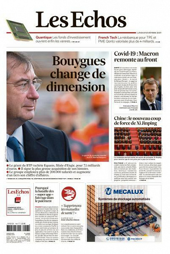 Les Echos du Lundi 8 Novembre 2021