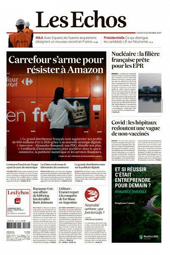 Les Echos du Mardi 9 Novembre 2021