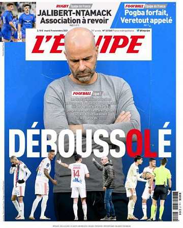 L’equipe du Mardi 9 Novembre 2021