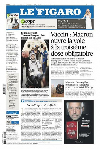 Le Figaro du Mercredi 10 Novembre 2021