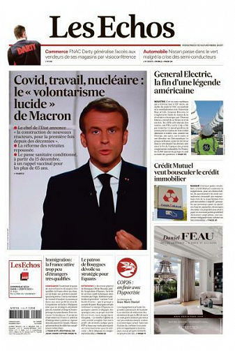 Les Echos du Mercredi 10 Novembre 2021