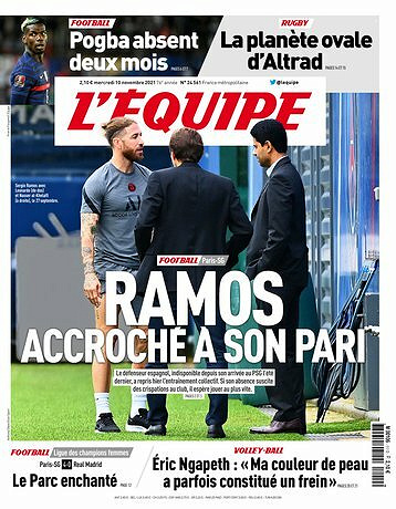 L’equipe du Mercredi 10 Novembre 2021