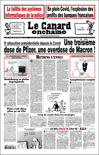 Le Canard Enchaine N°5270 Du Mercredi 10 Novembre 2021