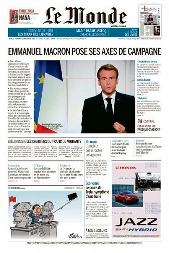 Le Monde du Jeudi 11 et Vendredi 12 Novembre 2021