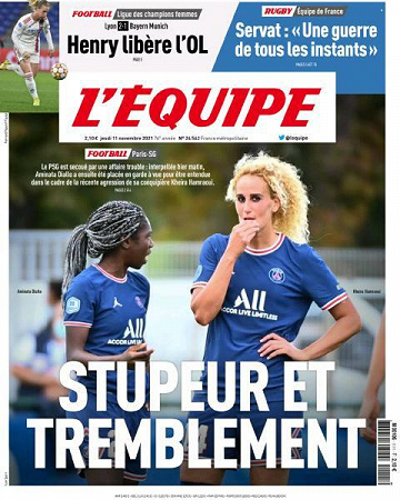 L’equipe du Jeudi 11 Novembre 2021