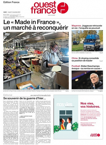 Ouest France Edition France 11 Novembre 2021