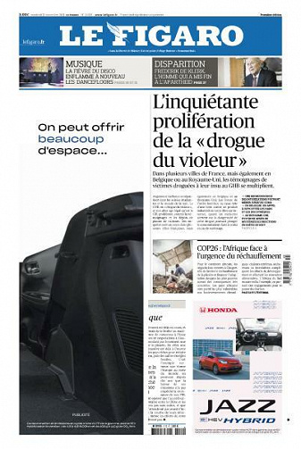 Le Figaro du Vendredi 12 Novembre 2021